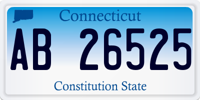 CT license plate AB26525