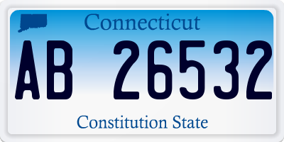 CT license plate AB26532