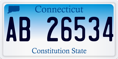 CT license plate AB26534