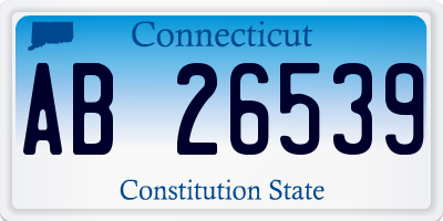 CT license plate AB26539