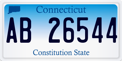CT license plate AB26544