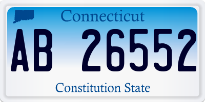 CT license plate AB26552