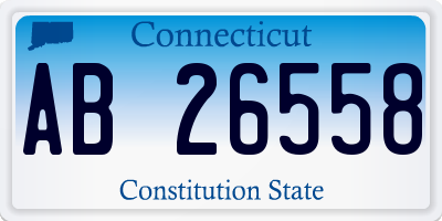 CT license plate AB26558