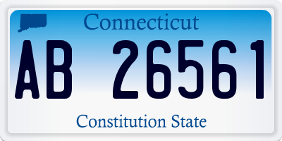 CT license plate AB26561