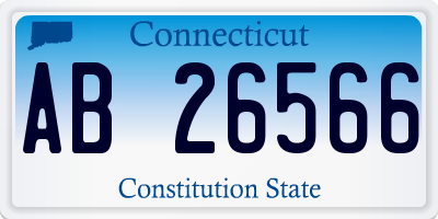 CT license plate AB26566