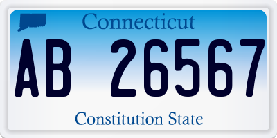 CT license plate AB26567