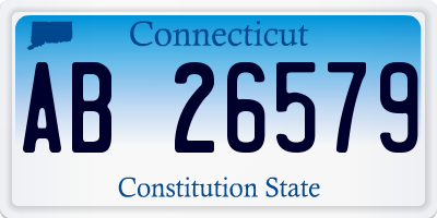 CT license plate AB26579