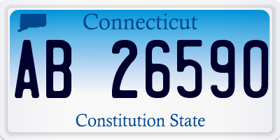 CT license plate AB26590