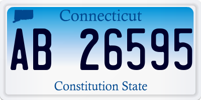 CT license plate AB26595
