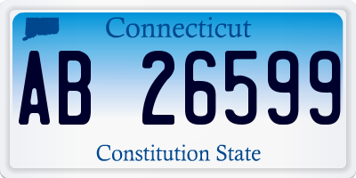 CT license plate AB26599