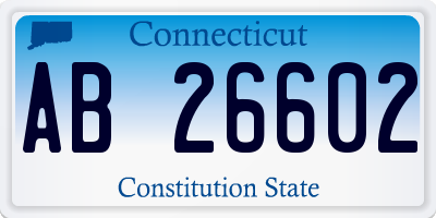 CT license plate AB26602