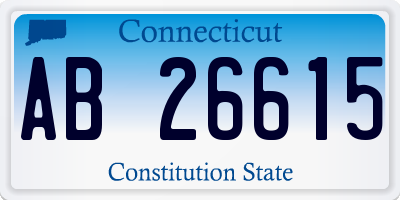 CT license plate AB26615