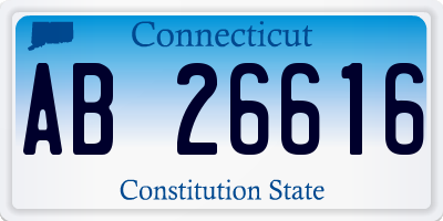 CT license plate AB26616