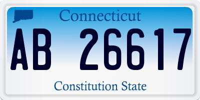 CT license plate AB26617