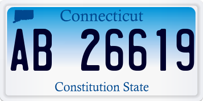 CT license plate AB26619
