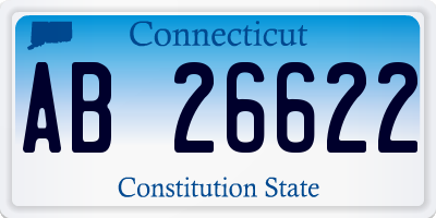 CT license plate AB26622