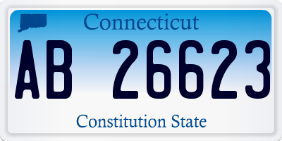 CT license plate AB26623