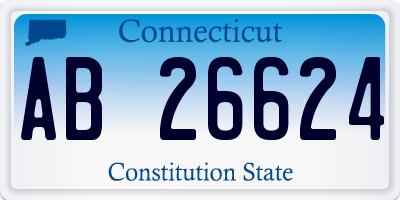 CT license plate AB26624
