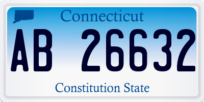 CT license plate AB26632