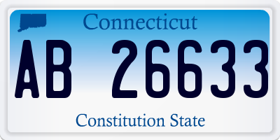 CT license plate AB26633