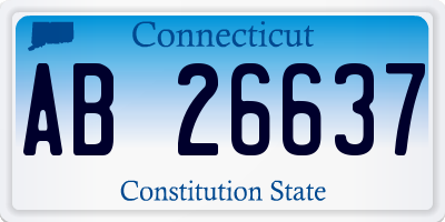 CT license plate AB26637