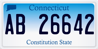 CT license plate AB26642