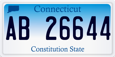 CT license plate AB26644