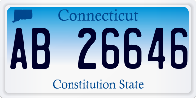 CT license plate AB26646