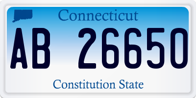 CT license plate AB26650