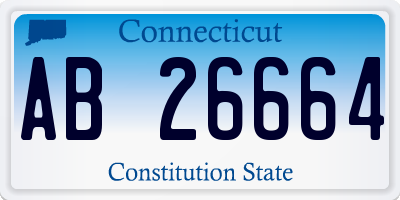 CT license plate AB26664