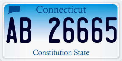 CT license plate AB26665