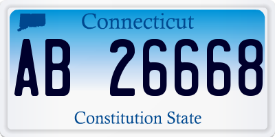 CT license plate AB26668