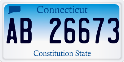 CT license plate AB26673