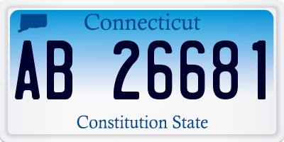 CT license plate AB26681