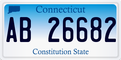 CT license plate AB26682