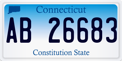 CT license plate AB26683