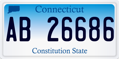 CT license plate AB26686