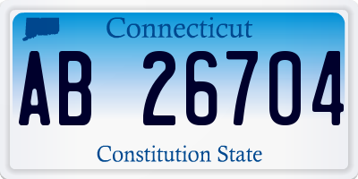 CT license plate AB26704