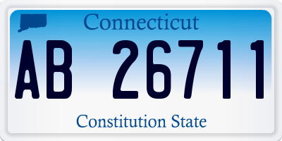 CT license plate AB26711