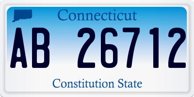 CT license plate AB26712