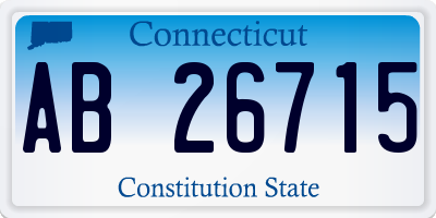 CT license plate AB26715