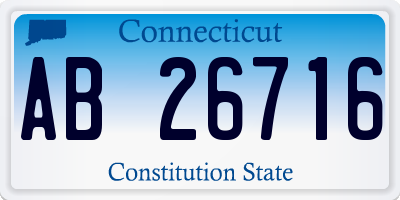 CT license plate AB26716