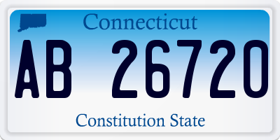 CT license plate AB26720