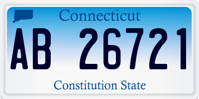CT license plate AB26721