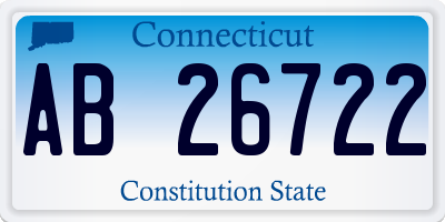 CT license plate AB26722