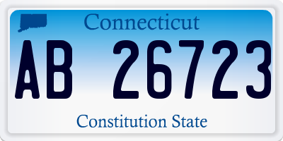 CT license plate AB26723
