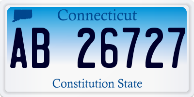 CT license plate AB26727