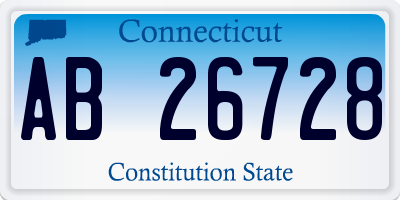 CT license plate AB26728