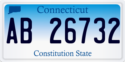 CT license plate AB26732