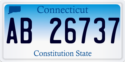 CT license plate AB26737